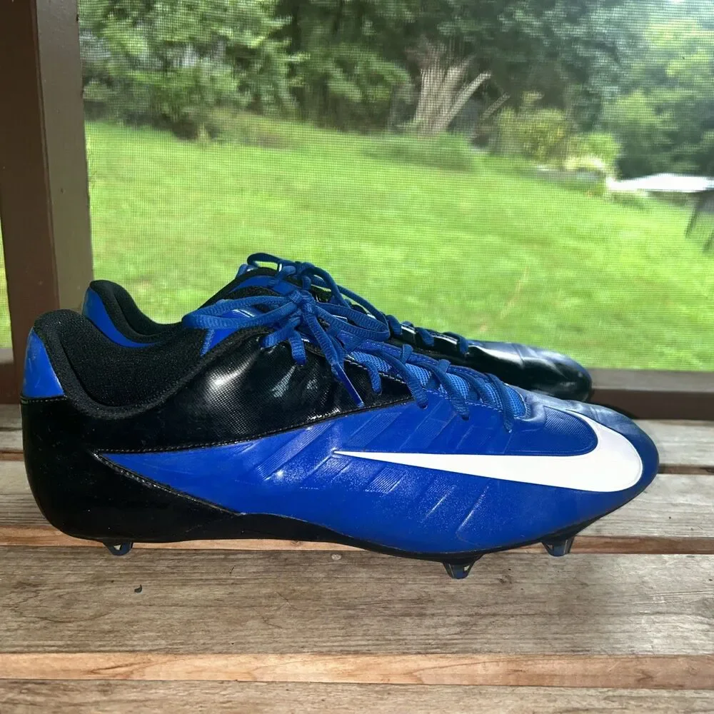 Nike Vapor Strike Blue and Black Football Cleats - Size 14
